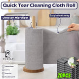 Discount Store™ Microfiber Cleaning Cloth Roll – (20 Sheets) Reusable & Super Absorbent