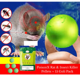 PoisonX Rat & Insect Repellent Pellets – 15 Goli Pack | ⭐️⭐️⭐️⭐️⭐️4.8/5 (1600+ REVIEWS)