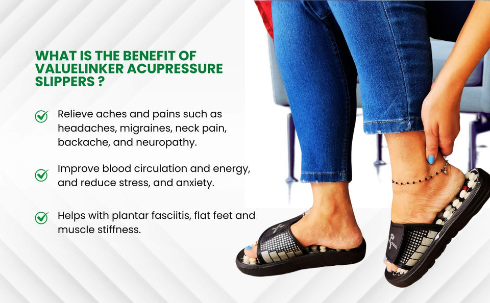 Acupressure Foot Massager Slippers | Pain Relief, Stress Relief | Total Wellness for Men & Women