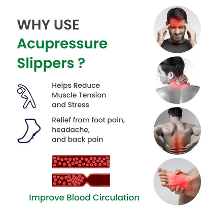 Acupressure Foot Massager Slippers | Pain Relief, Stress Relief | Total Wellness for Men & Women